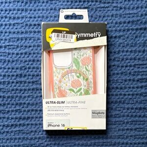 OtterBox iPhone 16 Symmetry Series Case with MagSafe - Peachy Bloom